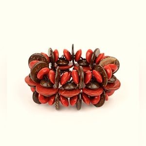 Large Stretchy Flat-beaded Bracelet